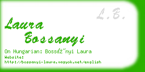 laura bossanyi business card